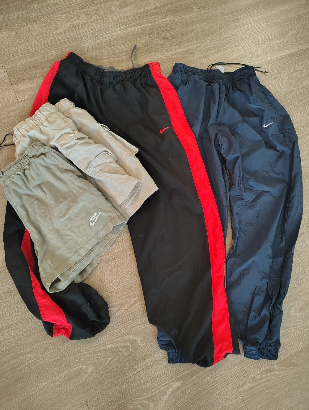 Nike Kids Black Sweatpants with Red Side Stripe & Navy Joggers